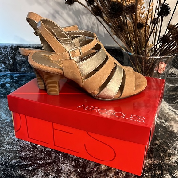 Aerosols Metallic Strappy Sandals 
— US 8 M - Picture 2 of 5